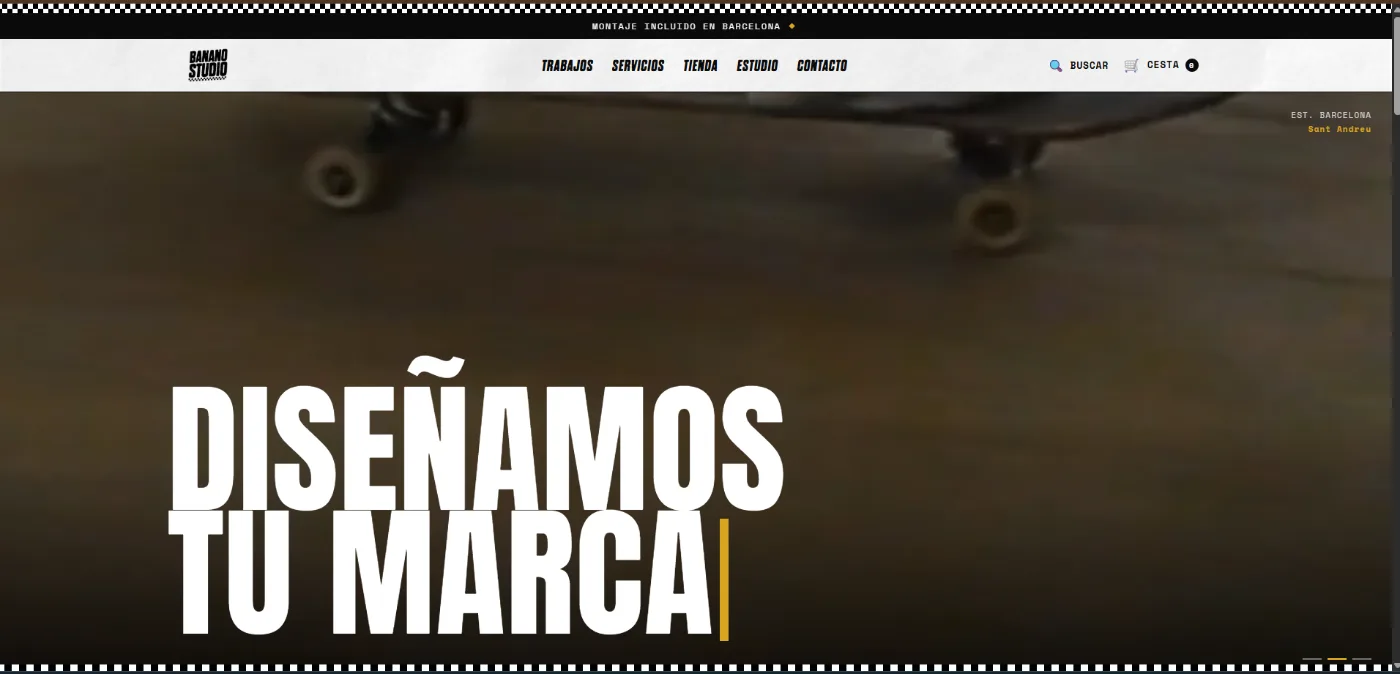 Captura de la web de Banano Studio